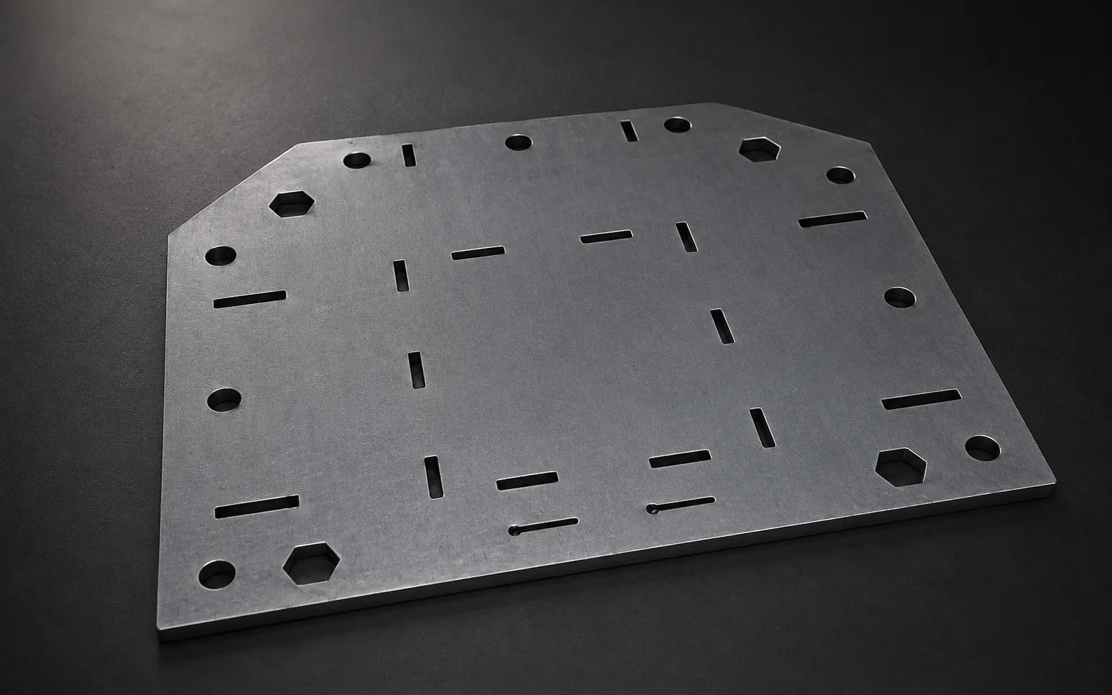 Heavy carbon steel machine mounting panel